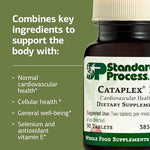 Standard Process Cataplex E2 cardiovascular support supplement back panel instructions