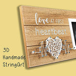 Packaging and dimensions view of the VILIGHT four by three inch ultrasound photo frame for expectant mothers