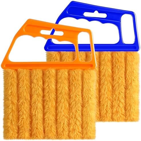2 Pcs Blind Cleaner Duster Tool,Blind Dusters for Cleaning,Cleaning Brush,7 Finger Dusting Cleaner Tool for Window & Air Conditioner,Window Blinds Cleaner Microfiber Washable - Image 2