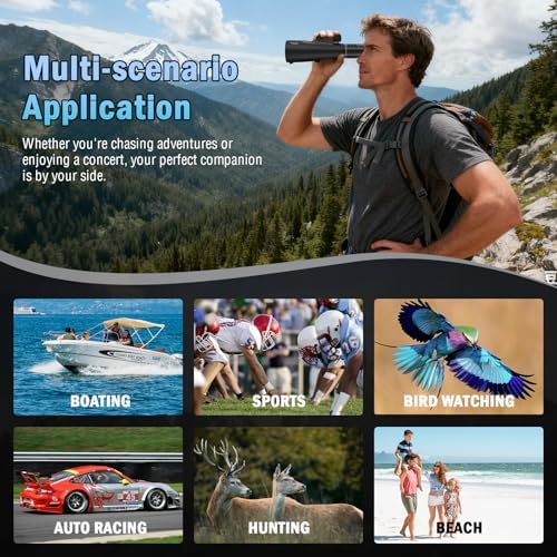 Sogries zoom monocular telescope packaging layout showcasing the included carrying bag and wrist strap accessories.