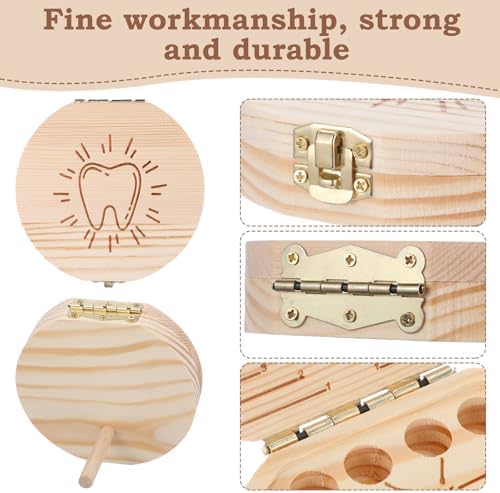 Baby tooth fairy box lid with birth record details