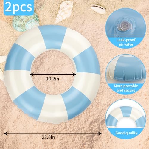 Two pack of Rugwioyu 30 inch swimming rings for pool