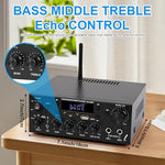 Romicta karaoke sound mixing station highlighting dual mic inputs and independent echo control functionality