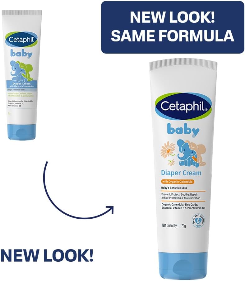 Cetaphil baby diaper rash cream back label ingredients overview