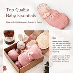 EERKEOD Luxury Baby Hamper flat lay arrangement of all seven pieces in the newborn photography set