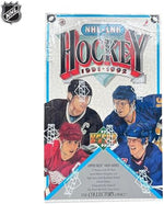Rear panel of Collector's Choice 1991-92 Upper Deck Hockey box showing NHL licensing details