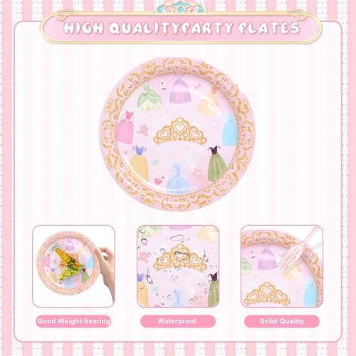 Princess party napkins and paper cups set