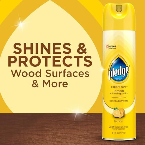 Three pack of Pledge wood furniture polish spray cans