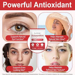 Gluten free and non GMO verified stamps on the Vortexonix astaxanthin bottle