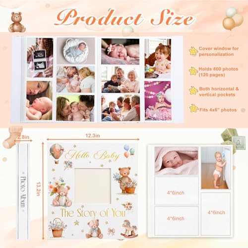Thyle newborn memory book showcasing the front cover window with a customizable picture slot