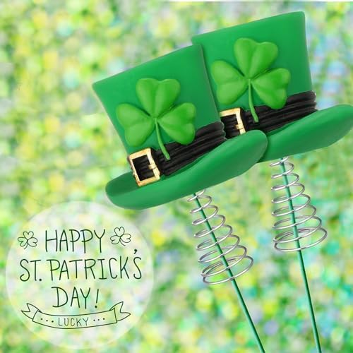 Queekay 4 Inches St Patrick's Day Hat Miniature Tree Topper packaging
