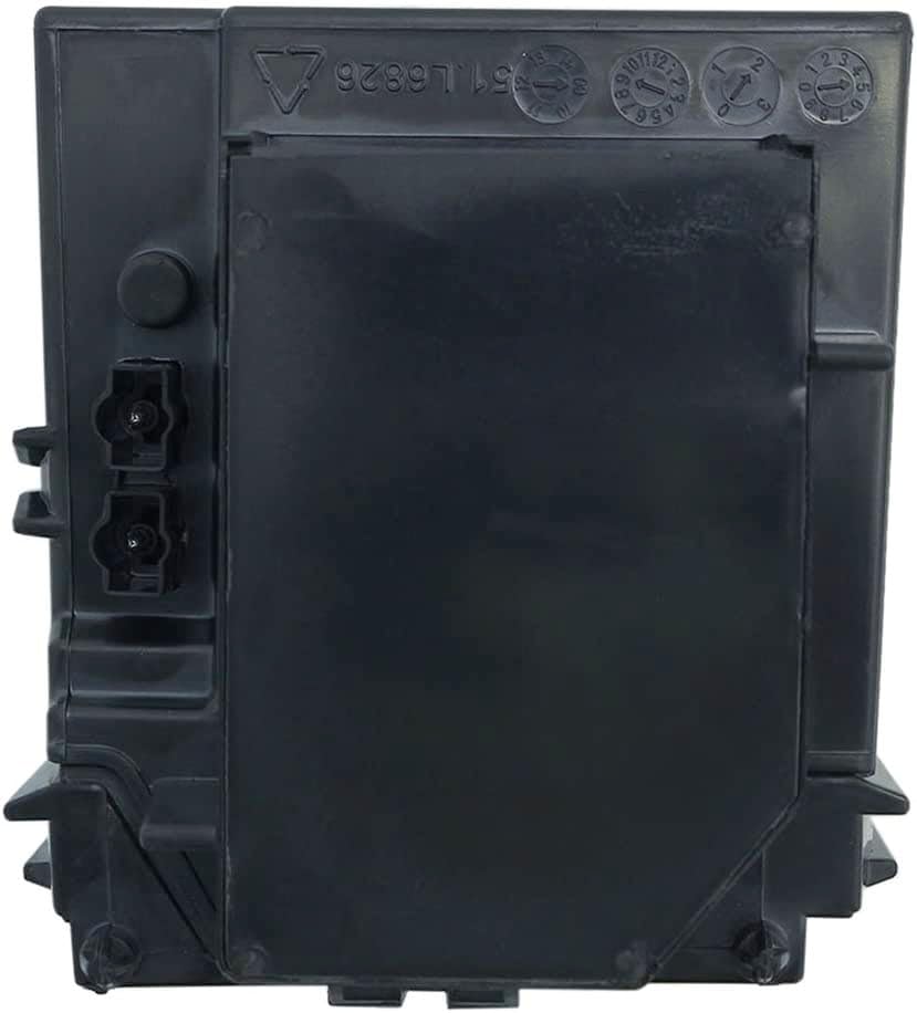 Close up view of the internal high pressure lamp burner lens inside the secure black protective housing unit