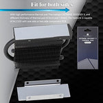 Thermalright HR09 black series hardware cooling kit showing the stainless steel bottom frame and mounting accessories package layout.