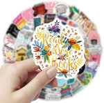 Assorted modern and contemporary sticker designs for scrapbooking