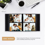 Potricher gray linen photo book customizable three inch cover window close up