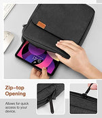 MoKo protective tablet organizer angled view emphasizing the heavy-duty dual zipper tracking and clean modern aesthetic.