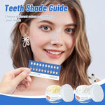 Packaging details of the three point five ounce Ceonam temporary fake teeth kit.