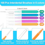 Multi-colored disposable braces brush picks for cleaning between teeth.