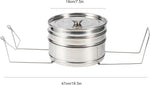 Ejoyous stainless steel steamer set displayed with sling handle