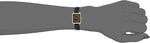 Anne Klein faux leather croco-grain black strap close-up