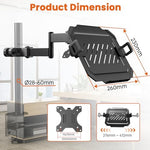 Putorsen ergonomic laptop mount showing tilt adjustability