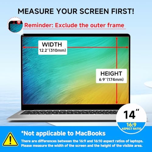 Removable laptop screen privacy shield demonstrating the matte and glossy reversible surfaces.