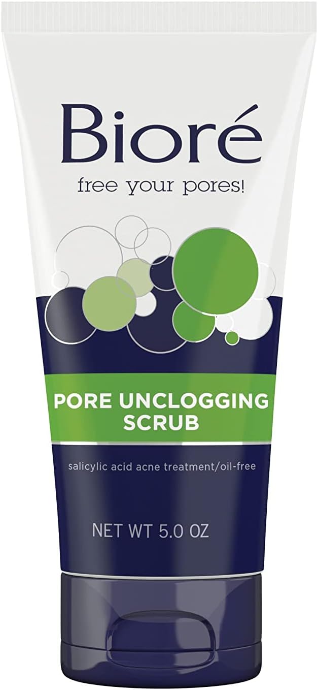 Biore Pore Unclogging Deep Cleansing Scrub 5 Fluid Ounce front view