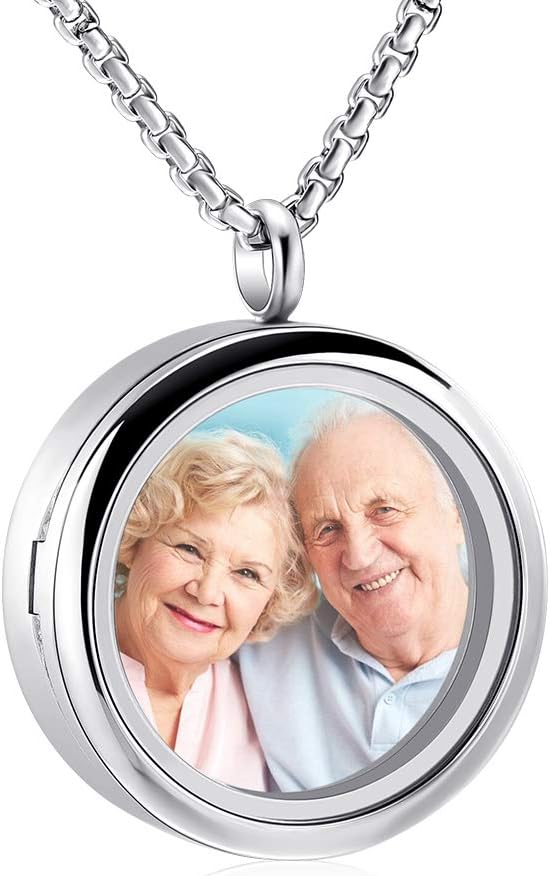 Oinsi cremation locket necklace front view