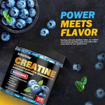 Blueberry flavored creatine gummies for muscle support