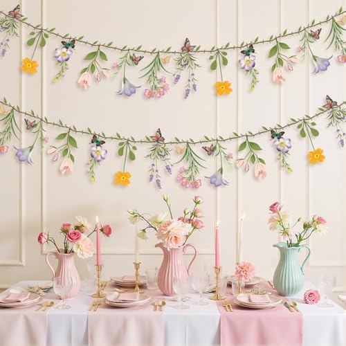 Ghegicu reusable botanical garland packaged neatly to show easy storage capability for future party supplies.