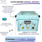Large baby keepsake box filled with newborn items