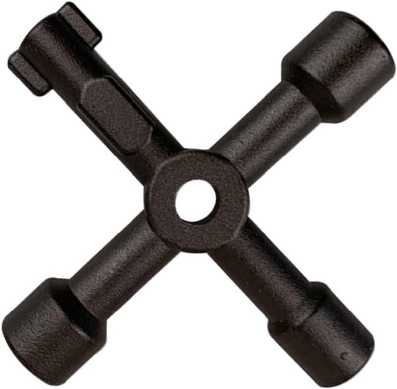 F.L.S 4-way alloy key attached to a key ring