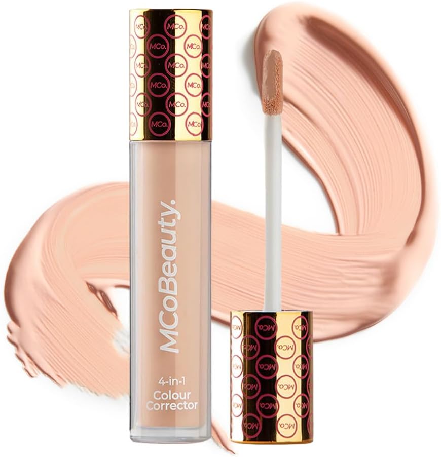 MCoBeauty 4-in-1 Conceal and Prime Color Corrector Peach front view under-eye brightening cream