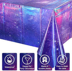Disposable plastic space tablecloth 54x108 inch size
