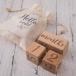 Mamimami Home baby milestone blocks set with weeks months and years