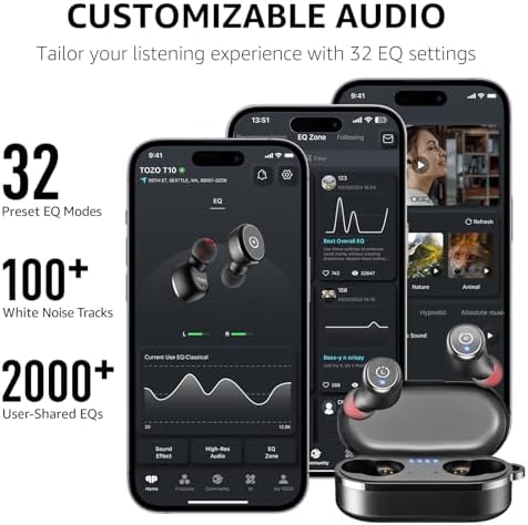 Tozo T10 wireless earbuds packaging and included accessories