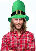 Wittocs green top hat with gold buckle and shamrock detail