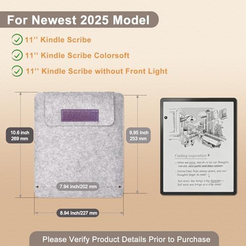 Kindle Scribe case with foldable stand expanded for viewing