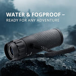 Compact Barska Blackhawk monocular held in hand