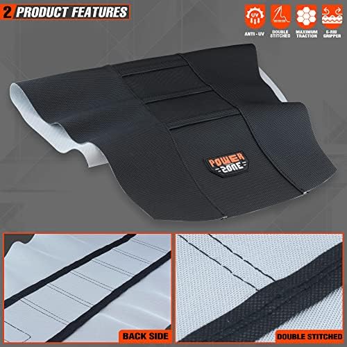 Black motorcycle gripper seat cover for motocross