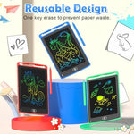 Close up of colorful pressure sensitive lines on TQU doodle tablet
