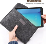 MoKo lightweight hybrid tablet cover showing slim profile thickness measurement layout