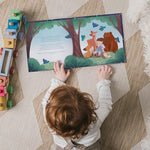 Luna Studios personalized kids religious book imported from USA showing detailed close-up of child-friendly illustrations.