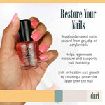 Hydrolyzed keratin and collagen nail treatment to provide assistance with growth