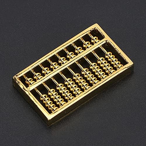 Detailed close-up of 9-gear brass abacus beads