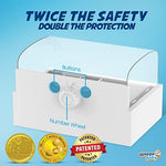 Wappa Baby electrical outlet protector installed on wall