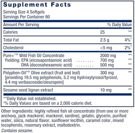 Life Extension Super Omega 3 with Sesame Lignans certified premium supplement packaging