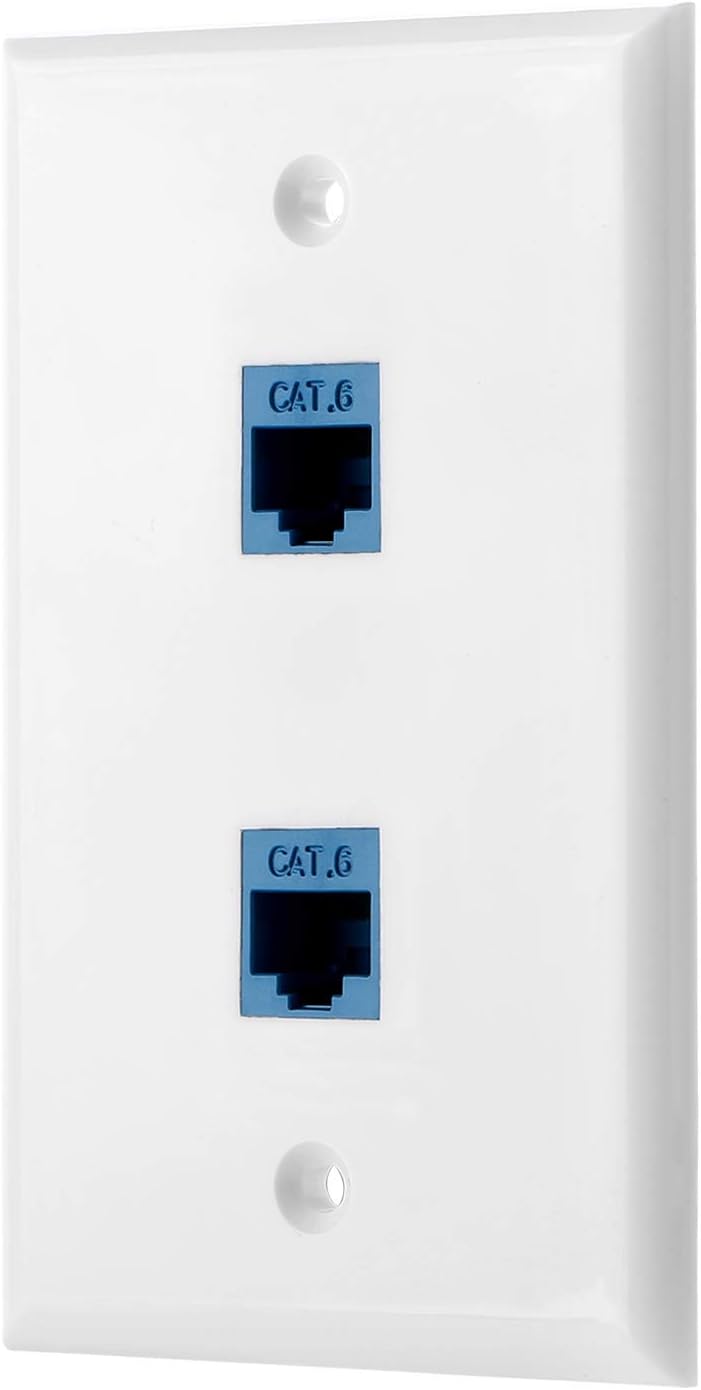 Pokivir Cat6 network faceplate side angle