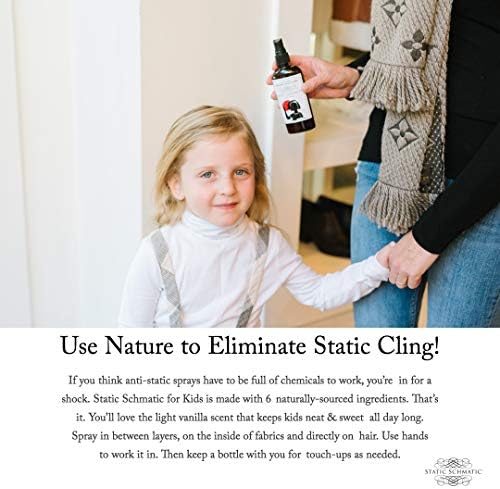 Hypoallergenic vanilla scented anti static mist for children hairbrush.