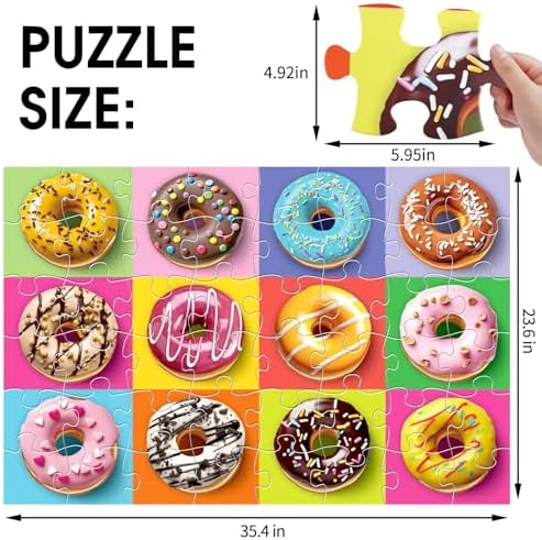 Toddler hands holding extra large cardboard puzzle pieces showcasing thick durable material